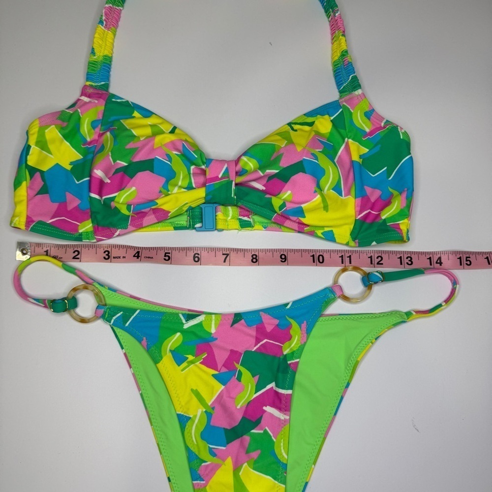 Blackbough Neon Tropical Bikini Set | Size Medium | Eco-Friendly Swimwear NWOT - Picture 6 of 8